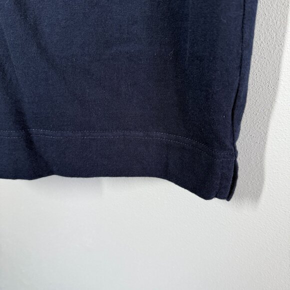 VTG Looney Tunes Embroided Tweety Hooded Sweatshirt Women L Navy Blue 1/4 Sleeve - Picture 9 of 10